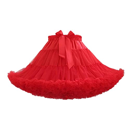 FGUUTYM Unterrock Karneval Party, Mehrlagiges Prinzessinnenkleid Treiben Petticoat, Ballett Pettirts Unterrock Cosplay Prinzessin, Länge 55cm, Taille 52-110cm von FGUUTYM