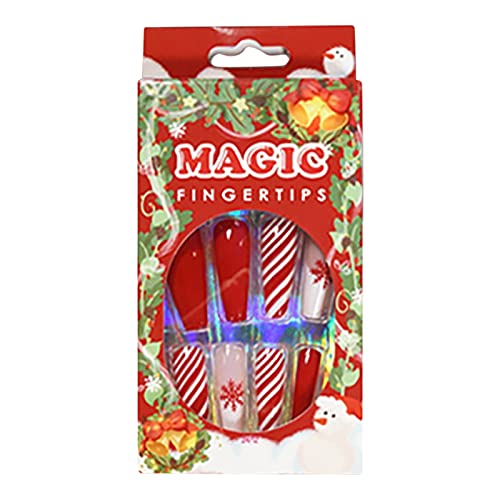 FGUUTYM Weihnachts-Patch (1 ml) falsche wasserdichte -Nagel-Design Weihnachtselch-Weihnachts-Nagel-Kunst Nagel Sticker Blüten (F, One Size) von FGUUTYM