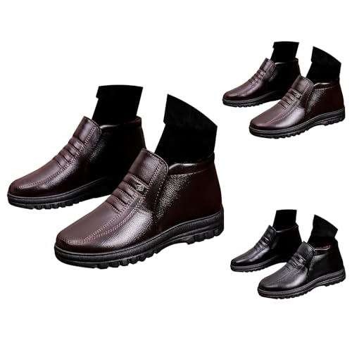 FGUUTYM Winter Barfußschuhe Herren Warm Gefüttert Barfuß Winterschuhe Wasserabweisend Stiefeletten Breite Zehenbox Barefoot Wanderschuhe Gefüttert Stiefel Turnschuhe Walking Schuhe 38-46EU von FGUUTYM