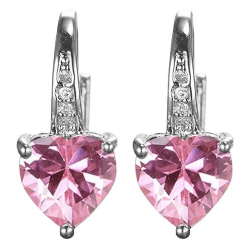 FGUUTYM Women Heart Shaped Zircon Multi Color Fashion Simple Earrings Fashion Earrings Zircon Ear Peach Heart Multi Color Jewelry Creolen Mit Quasten FGUUTYM Women Heart Shaped Zircon Multi Color Fashion Simple Earrings Fashion Earrings Zircon Ear Peach Heart Multi Color Jewelry Creolen Mit Quasten von FGUUTYM