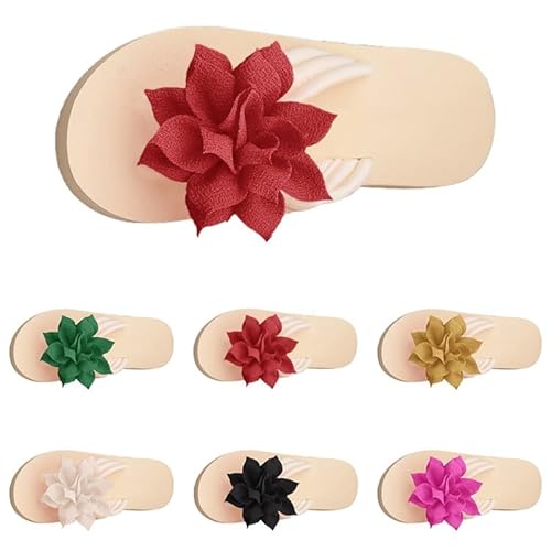 FGUUTYM Zehentrenner Breite Füße Hausschuhe Für Damen Sommer Flip-Flops Leicht Flache Schuhe Bequeme Unterseite Pantoletten Freizeit Slider Mule Slippers Sandalen Offener Zehen Strandsandalen von FGUUTYM