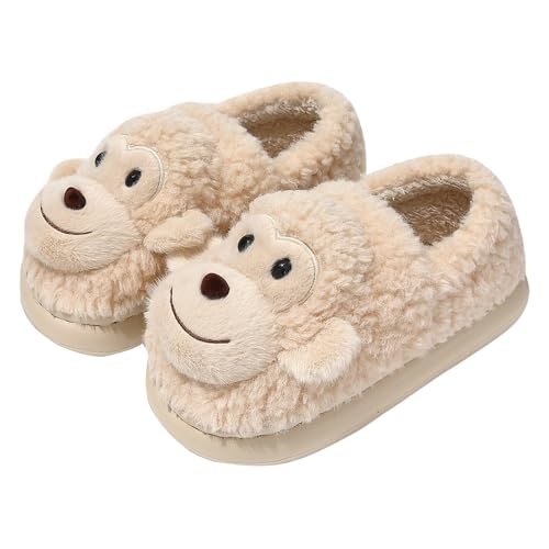 Filzpantoffeln Unisex Plüsch Warm Hausschlappen Bequeme Flauschige Slippers Indoor Filzhausschuhe Cartoon Kuschelige Schlappen Süße Warme Rutschfeste Slipper Für Frauen Und Männer 36-45EU von FGUUTYM