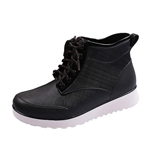 Gummistiefel Herren Kurz Regenstiefel Regenschuhe Rutschfeste Gummistiefelette Gummi Stiefel Gummischuhe Rain Boots Wasserdicht Arbeitsstiefel Outdoor Gartenschuhe Schlupfstiefel Stiefeletten Gr.37-42 von FGUUTYM
