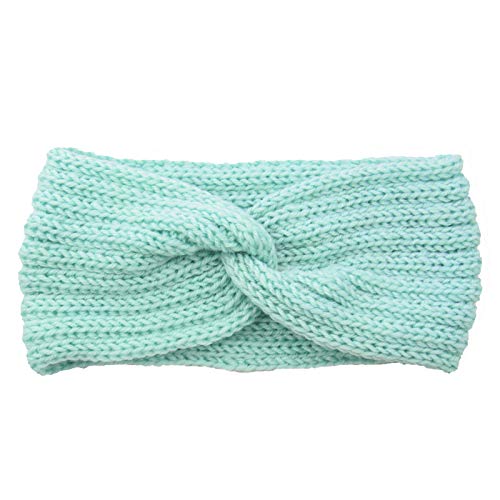 Haarband Kinder Cable Winter-Haarreif, weiche Haarbügel, wärmer für Frauen (Mint Green, One size) von FGUUTYM