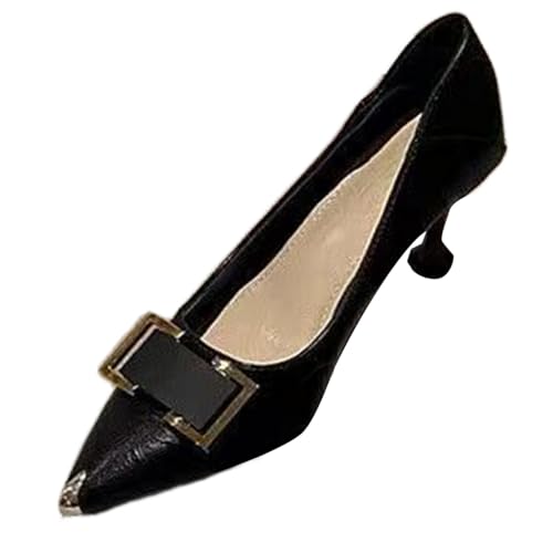 High Heels Damen, Stiletto Pumps Mit Pfennigabsatz Spitze Zehe Hochzeitskleid Schuhe Mit Strasssteine Satin Party Abschlussball Brautschuhe Stil Hundert mit Kleid Einzelne Schuhe Abendschuhe von FGUUTYM