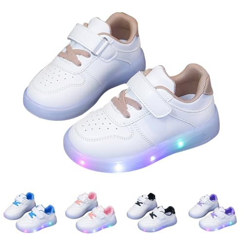 Kinder-Sneaker Mit Glitzersohle, Gummi, Flach, Glitzernd, Freizeitschuhe Für Jungen Und Mädchen, Leicht, Atmungsaktiv, rutschfest, Outdoor, Lauflern-Sportschuhe Plateau-Lässige Schuhe von FGUUTYM