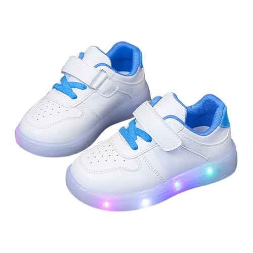 Kinder-Sneaker Mit Glitzersohle - Gummi Flach Glitzernd Freizeitschuhe Für Jungen Und Mädchen Plateau-Lässige Schuhe Leicht Atmungsaktiv rutschfest Outdoor Lauflern-Sportschuhe von FGUUTYM