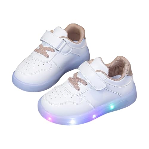 Kinder-Sneaker Mit Glitzersohle - Gummi Flach Glitzernd Freizeitschuhe Für Jungen Und Mädchen Plateau-Lässige Schuhe Leicht Atmungsaktiv rutschfest Outdoor Lauflern-Sportschuhe von FGUUTYM
