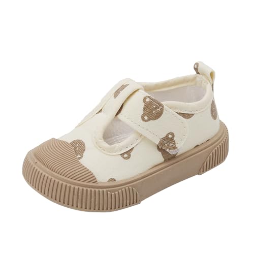 Kinderschuhe Mit Bären-Druck Plateau-Lässige Schuhe Slip-On-Sneakers aus Canvas rutschfeste Gummisohle Mesh Atmungsaktiv Outdoor-Freizeitschuhe Sportschuhe Für Babys von FGUUTYM