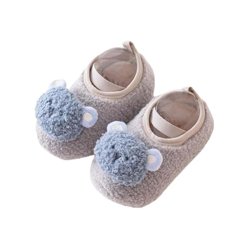 Kleinkinder Babybodenschuhe Für Jungen und Mädchen Winterschuhe Weiche Sohle zum Reinschlüpfen Niedliche Tierdekoration Warme Schuhe Sockenschuhe Soft Sole Slip On Shoes von FGUUTYM