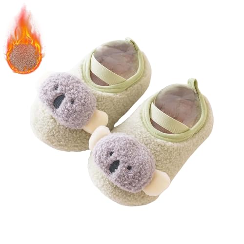 Kleinkinder Babybodenschuhe Für Jungen und Mädchen Winterschuhe Weiche Sohle zum Reinschlüpfen Niedliche Tierdekoration Warme Schuhe Sockenschuhe Soft Sole Slip On Shoes von FGUUTYM
