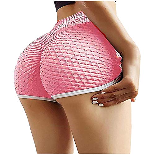 Laufhose Damen Kurz Sporthose Sport Gym Shorts Damen Push Up Radlerhose Kurze Hose Damen Scrunch Butt Leggings Shorts Seamless Blickdicht Booty Laufshorts Für Yoga Training Fitness-Shorts Sportshorts von FGUUTYM