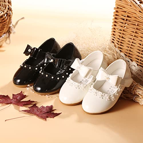 Leder Kinderschuhe Mary Jane Ballerina Flache Schuhe,Festliche Schuhe MäDchen Ballerina Schuhe MäDchen Anti-Rutsch Party Ballerinas Schuhe Weiche Leder Taufschuhe Sneaker Lauflernschuhe von FGUUTYM