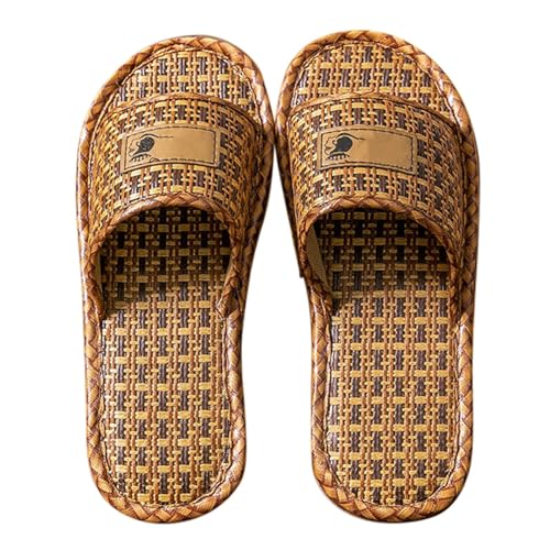 Leinenschuhe Damen Flache Slippers Slides Espadrilles Pantoletten Pantoffel Sommer Bequem Hausschuhe Latschen Rutschfest Schlappen Sommerschuhe Gartenschuhe Flipflop Strandschuhe Strandsandalen von FGUUTYM