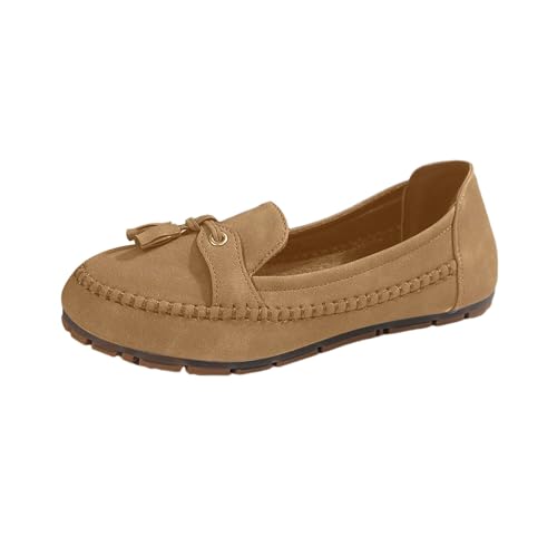 Loafer Damen Elegant Ballerinas Flache Slip On Schuhe Mary Jane Schuhe Damenschuhe Elegant Und Bequem Ballerinaschuhe Slipper Pumps Sommerschuhe Freizeitschuhe Sneaker Segelschuhe Bootsschuhe von FGUUTYM