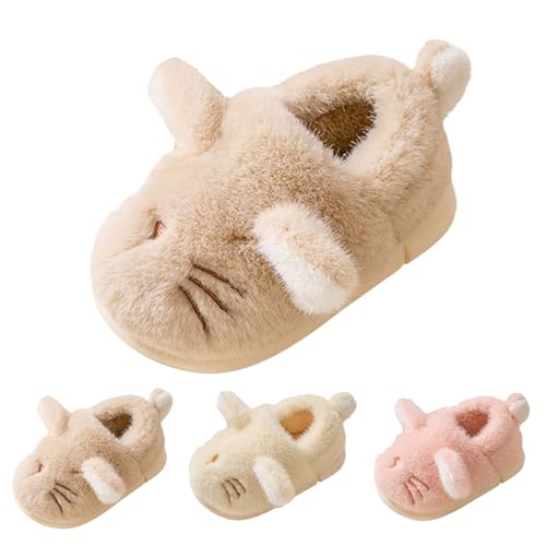 Mädchen Hausschuhe Niedlich Cartoon Plüsch Fuzzy Pantoffeln Junge Winter Warme Hausschlappen Indoor Outdoor Weiche Fleece Gefütterte Filzpantoffeln Bequeme Lässige Memory Foam Slippers von FGUUTYM