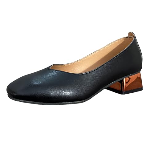 Mokassins Damen Klassische Bootsschuhe Loafer Halbschuhe Pumps Einzelne-Schuhe Mit Niedriger Absatz Leicht Lässig Slip-On Elegante Und Bequeme Absatzschuhe Arbeitsschuhe Walkingschuhe von FGUUTYM