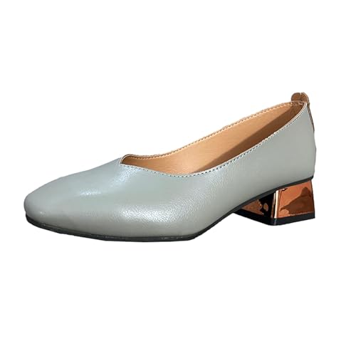 Mokassins Damen Klassische Bootsschuhe Loafer Halbschuhe Pumps Einzelne-Schuhe Mit Niedriger Absatz Leicht Lässig Slip-On Elegante Und Bequeme Absatzschuhe Arbeitsschuhe Walkingschuhe von FGUUTYM