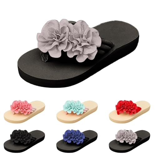 Orthopädische Pantoletten Flip Flops Damen Sommer PU-Leder Hausschuhe Mit Blumen Peep Toe Schlappen Flache Leicht Strand Zehentrenner Arch Support Rutschfest Sommerschuhe Badelatschen Orthopädische Pantoletten Flip Flops Damen Sommer PU-Leder Hausschuhe Mit Blumen Peep Toe Schlappen Flache Leicht Strand Zehentrenner Arch Support Rutschfest Sommerschuhe Badelatschen von FGUUTYM