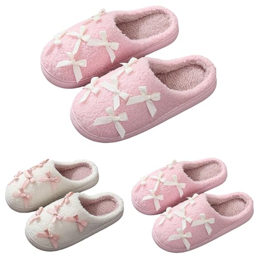 Plüsch Pantoffeln Hausschuhe Damen Herren Comfy Winter Fluffy Warme Slippers Schlappen Flauschige Slipper Gefütterte Pantoletten Hauspantoffeln Kuschelige Memory-Schaum Filzpantoffeln von FGUUTYM