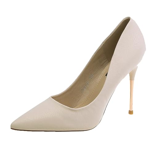 Pumps Damen High Heels Absatzschuhe Elegant Kleid Schuhe Abendschuhe Damenschuhe Mary Jane Halbschuhe Hochzeitsschuhe Brautschuhe Spitzenschuhe Anzugschuhe Stöckelschuhe Stiletto Schuhe von FGUUTYM