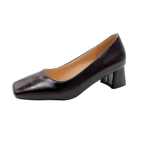 Pumps Damen High Heels Hochzeitsschuhe Absatzschuhe Kleid Schuhe Mit Blockabsatz Abendschuhe Damenschuhe Elegant Und Bequem Mary Jane Schuhe Halbschuhe Brautschuhe Anzugschuhe Stöckelschuhe von FGUUTYM