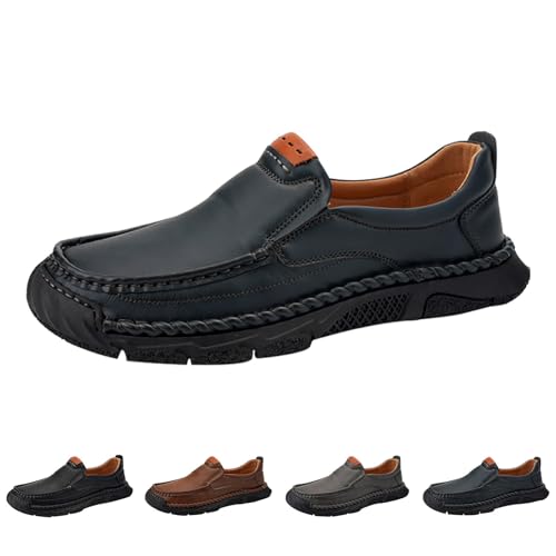 Schuhe Herren Lässiger Leder-Mokassins Komfort Barfußschuhe Leicht Bootsschuhe Running Sportschuhe wasserdichte Treckingschuhe Wanderschuhe Für klassisches Wandern, Fahren, Reisen, Outdoor Schuhe Herren Lässiger Leder-Mokassins Komfort Barfußschuhe Leicht Bootsschuhe Running Sportschuhe wasserdichte Treckingschuhe Wanderschuhe Für klassisches Wandern, Fahren, Reisen, Outdoor von FGUUTYM