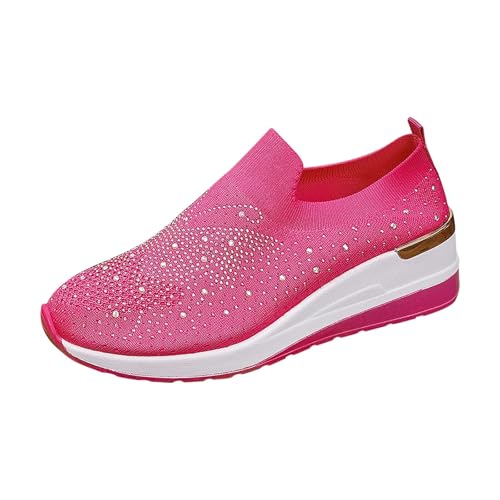 Sneaker Damen Mit Keilabsatz High Heels Wedge Walkingschuhe Wasserbohrer Freizeitschuhe Slip On Leicht Weite Turnschuhe Vermascht Atmungsaktive Bequeme Sportschuhe Komfort Laufschuhe Sneaker Damen Mit Keilabsatz High Heels Wedge Walkingschuhe Wasserbohrer Freizeitschuhe Slip On Leicht Weite Turnschuhe Vermascht Atmungsaktive Bequeme Sportschuhe Komfort Laufschuhe von FGUUTYM