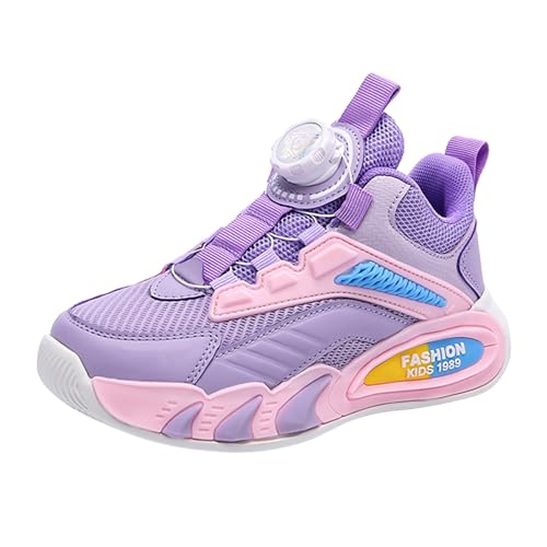 Sneaker Mit Luftpolster Dicker Sohle Turnschuhe Für Jungen Mädchen Keilabsatz Modische Bequeme Kinderschuhe Casual Walkingschuhe Sportschuhe Drehbare Schnalle zum Einstellen der Schnürsenkel von FGUUTYM