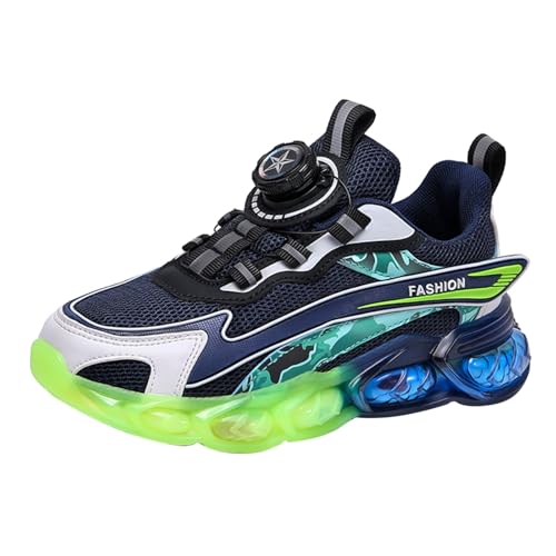 Sneaker Mit Luftpolster Dicker Sohle Turnschuhe Für Jungen Mädchen Keilabsatz Modische Bequeme Kinderschuhe Casual Walkingschuhe Sportschuhe Drehbare Schnalle zum Einstellen der Schnürsenkel von FGUUTYM