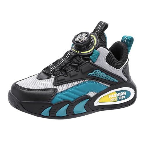 Sneaker Mit Luftpolster Dicker Sohle Turnschuhe Für Jungen Mädchen Keilabsatz Modische Bequeme Kinderschuhe Casual Walkingschuhe Sportschuhe Drehbare Schnalle zum Einstellen der Schnürsenkel von FGUUTYM