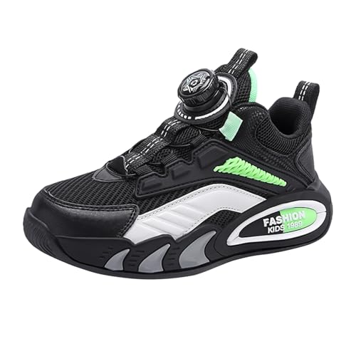 Sneaker Mit Luftpolster Dicker Sohle Turnschuhe Für Jungen Mädchen Keilabsatz Modische Bequeme Kinderschuhe Casual Walkingschuhe Sportschuhe Drehbare Schnalle zum Einstellen der Schnürsenkel von FGUUTYM