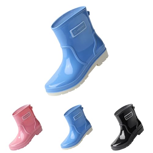 Sommerschuhe Wasserdichter Gummistiefel Ankle Stiefel Boots Halbohe Regenstiefel Wasserschuhe Damen Kurz Bequeme Gummischuhe Wasserdicht Halbhoch Regenschuhe Für Outdoor Und Garten von FGUUTYM