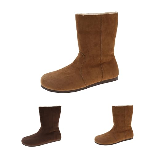 Stiefeletten Damen Gefüttert Warm Winterschuhe Winter Winterstiefel Wasserdicht Rutschfest Snow Boots Plüsch Flauschig Schneestiefel Warme und gemütliche Thermoschuhe Winterboots von FGUUTYM