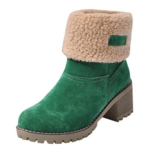 Stiefeletten Damen Winter - Winterstiefel Damen Gefüttert Winterboots Schneestiefel Mit Blockabsatz Schlupfstiefel Wildleder Damenstiefel Kurzschaft Stiefel Arbeits Boots Halbstiefel Warm Winterschuhe Stiefeletten Damen Winter - Winterstiefel Damen Gefüttert Winterboots Schneestiefel Mit Blockabsatz Schlupfstiefel Wildleder Damenstiefel Kurzschaft Stiefel Arbeits Boots Halbstiefel Warm Winterschuhe von FGUUTYM