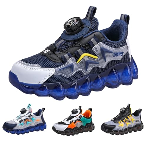 Turnschuhe Für Jungen Mädchen Dicker Sohle Keilabsatz Sneaker Mit Luftpolster Modische Bequeme Kinderschuhe Casual Walkingschuhe Sportschuhe Drehbare Schnalle zum Einstellen der Schnürsenkel Turnschuhe Für Jungen Mädchen Dicker Sohle Keilabsatz Sneaker Mit Luftpolster Modische Bequeme Kinderschuhe Casual Walkingschuhe Sportschuhe Drehbare Schnalle zum Einstellen der Schnürsenkel von FGUUTYM