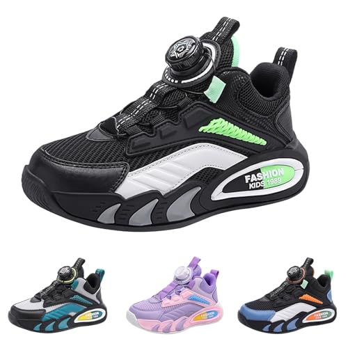 Turnschuhe Für Jungen Mädchen Dicker Sohle Keilabsatz Sneaker Mit Luftpolster Modische Bequeme Kinderschuhe Casual Walkingschuhe Sportschuhe Drehbare Schnalle zum Einstellen der Schnürsenkel Turnschuhe Für Jungen Mädchen Dicker Sohle Keilabsatz Sneaker Mit Luftpolster Modische Bequeme Kinderschuhe Casual Walkingschuhe Sportschuhe Drehbare Schnalle zum Einstellen der Schnürsenkel von FGUUTYM