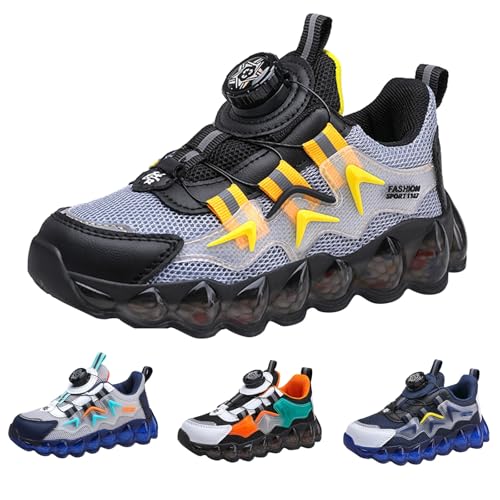 Turnschuhe Für Jungen Mädchen Dicker Sohle Keilabsatz Sneaker Mit Luftpolster Modische Bequeme Kinderschuhe Casual Walkingschuhe Sportschuhe Drehbare Schnalle zum Einstellen der Schnürsenkel von FGUUTYM