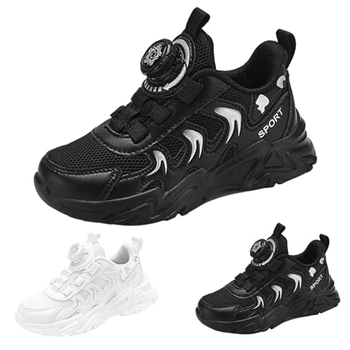 Turnschuhe Für Jungen Mädchen Dicker Sohle Keilabsatz Sneaker Mit Luftpolster Modische Bequeme Kinderschuhe Casual Walkingschuhe Sportschuhe Drehbare Schnalle zum Einstellen der Schnürsenkel Turnschuhe Für Jungen Mädchen Dicker Sohle Keilabsatz Sneaker Mit Luftpolster Modische Bequeme Kinderschuhe Casual Walkingschuhe Sportschuhe Drehbare Schnalle zum Einstellen der Schnürsenkel von FGUUTYM