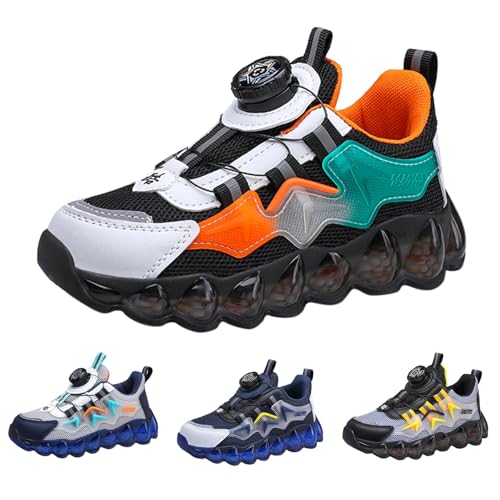 Turnschuhe Für Jungen Mädchen Dicker Sohle Keilabsatz Sneaker Mit Luftpolster Modische Bequeme Kinderschuhe Casual Walkingschuhe Sportschuhe Drehbare Schnalle zum Einstellen der Schnürsenkel von FGUUTYM