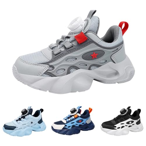Turnschuhe Für Jungen Mädchen Dicker Sohle Keilabsatz Sneaker Mit Luftpolster Modische Bequeme Kinderschuhe Casual Walkingschuhe Sportschuhe Drehbare Schnalle zum Einstellen der Schnürsenkel von FGUUTYM