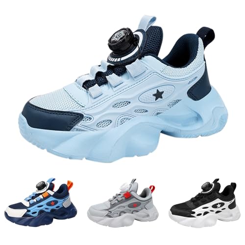 Turnschuhe Für Jungen Mädchen Dicker Sohle Keilabsatz Sneaker Mit Luftpolster Modische Bequeme Kinderschuhe Casual Walkingschuhe Sportschuhe Drehbare Schnalle zum Einstellen der Schnürsenkel Turnschuhe Für Jungen Mädchen Dicker Sohle Keilabsatz Sneaker Mit Luftpolster Modische Bequeme Kinderschuhe Casual Walkingschuhe Sportschuhe Drehbare Schnalle zum Einstellen der Schnürsenkel von FGUUTYM