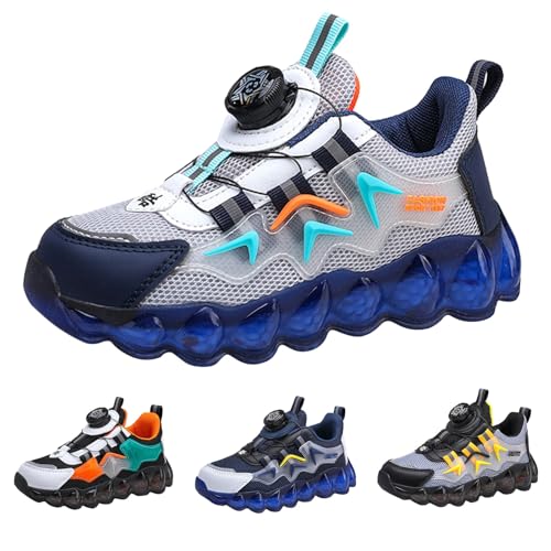 Turnschuhe Für Jungen Mädchen Dicker Sohle Keilabsatz Sneaker Mit Luftpolster Modische Bequeme Kinderschuhe Casual Walkingschuhe Sportschuhe Drehbare Schnalle zum Einstellen der Schnürsenkel von FGUUTYM