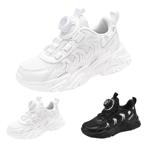 Turnschuhe Für Jungen Mädchen Dicker Sohle Keilabsatz Sneaker Mit Luftpolster Modische Bequeme Kinderschuhe Casual Walkingschuhe Sportschuhe Drehbare Schnalle zum Einstellen der Schnürsenkel von FGUUTYM