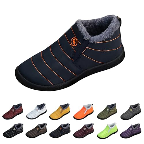 Winterstiefel Damen Gefüttert Winter Stiefeletten Herren Warm Winterschuhe Wasserdicht rutschfeste Boots Plüsch Flauschig Halbschaft Stiefel Schneestiefel Outdoor Trekking Thermoschuhe von FGUUTYM