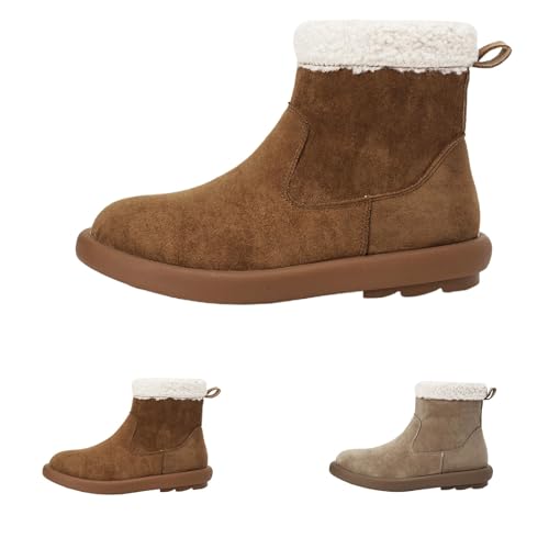 Winterstiefel Damen Gefüttert Winterschuhe Schneestiefel Plüsch Flauschig Stiefeletten Wasserdicht Winter Snow Boots Outdoor Stiefel Dicke Sohle Robusten Sohlen Thermoschuhe Winterboots von FGUUTYM