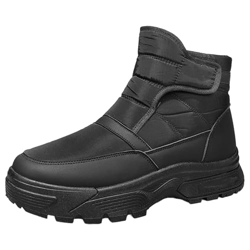 Winterstiefel Damen Herren Gefütterte Winter Schneestiefel Fluffy Wärme Winterschuhe mit Warmfutter Plus Samt Komfort Thermostiefel Wasserdicht Rutschfeste Stiefeletten Schneestiefel von FGUUTYM