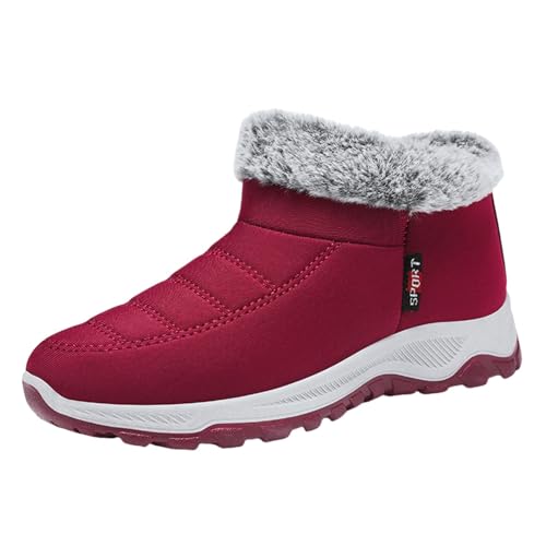 Winterstiefel Winter Warm Winterschuhe Damen Gefüttert Plüsch Flauschig Ankle Boots Winterboots Wasserdicht Rutschfest Schneestiefel Mit Memory Foam Thermostiefel Schlupfstiefel Halbstiefel von FGUUTYM