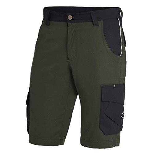 FHB Theo Bermuda Shorts Arbeitsshorts - Farbe Oliv/Schwarz (1520) - Gr. 52 von FHB-Zunftkleidung