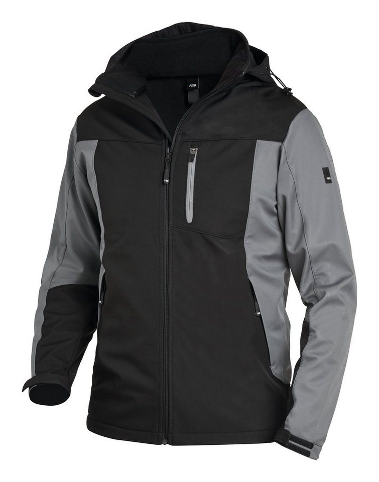 FHB Softshelljacke Jacke Jannik, Softshell, Größe L, grau/schwarz von FHB